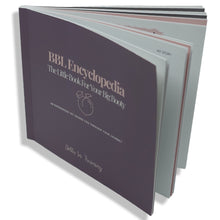 Load image into Gallery viewer, The BBL Encyclopedia (The Little Book For Your Big Booty) standing upright and pages fanned.